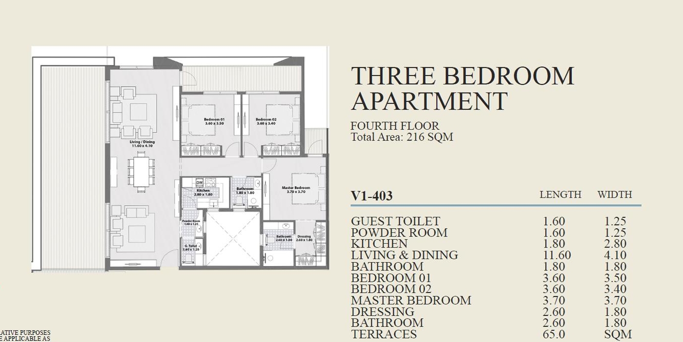 Floor plan for apartment at Kin