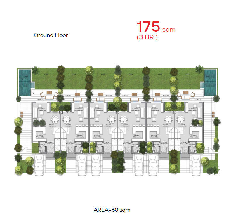 Floor plan for townhouse at Shamasi