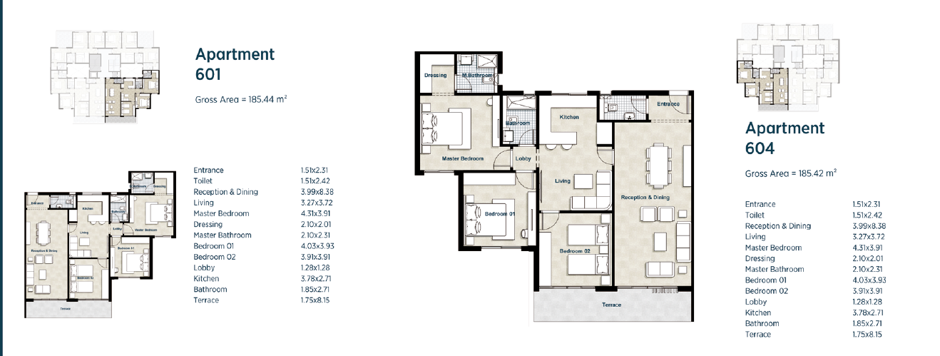 Floor plan for apartment at La Colina