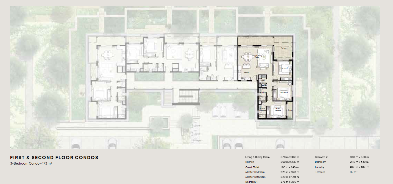 Floor plan for apartment at Ras Soma