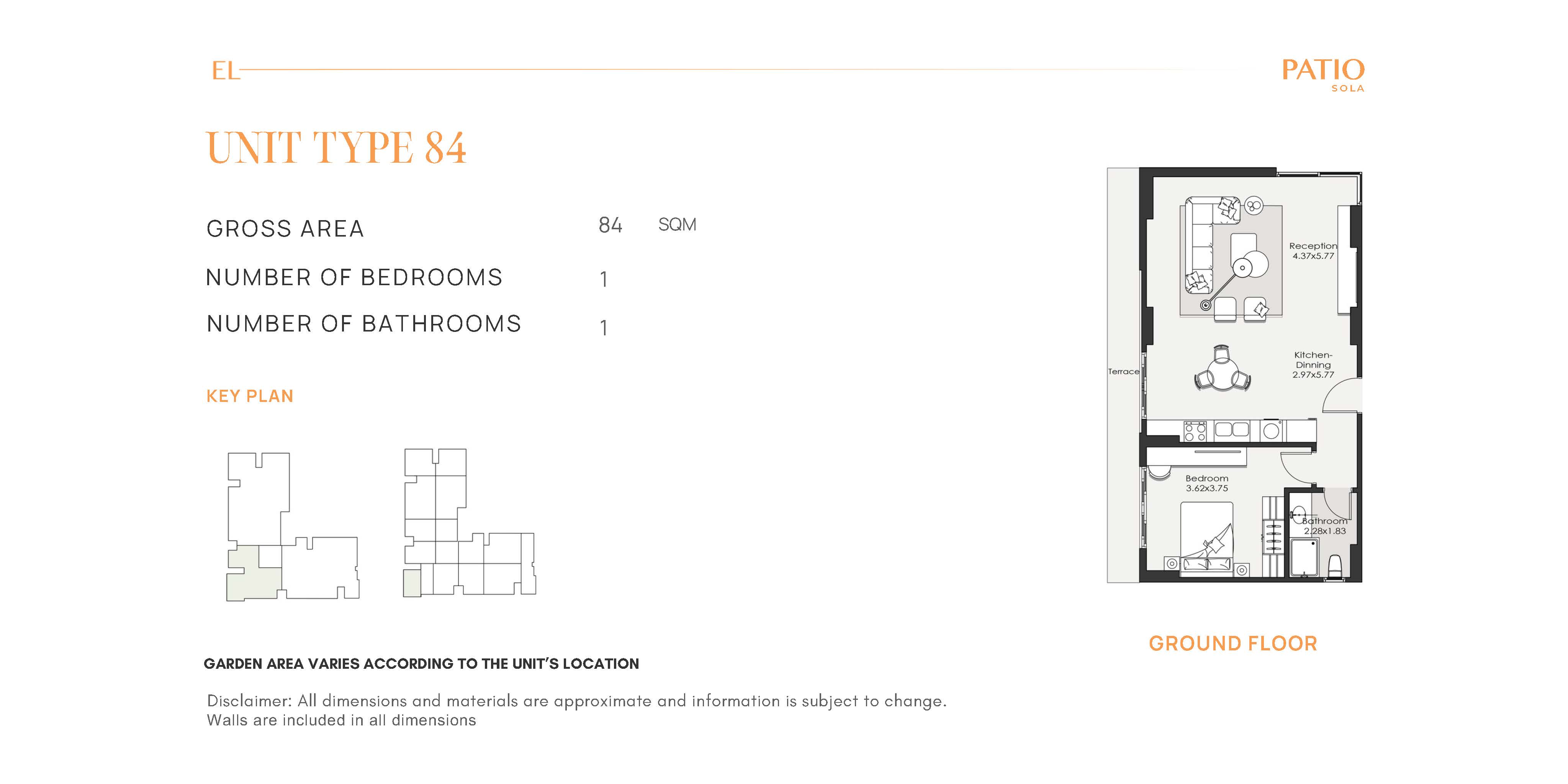 Floor plan for apartment at El Patio Sola