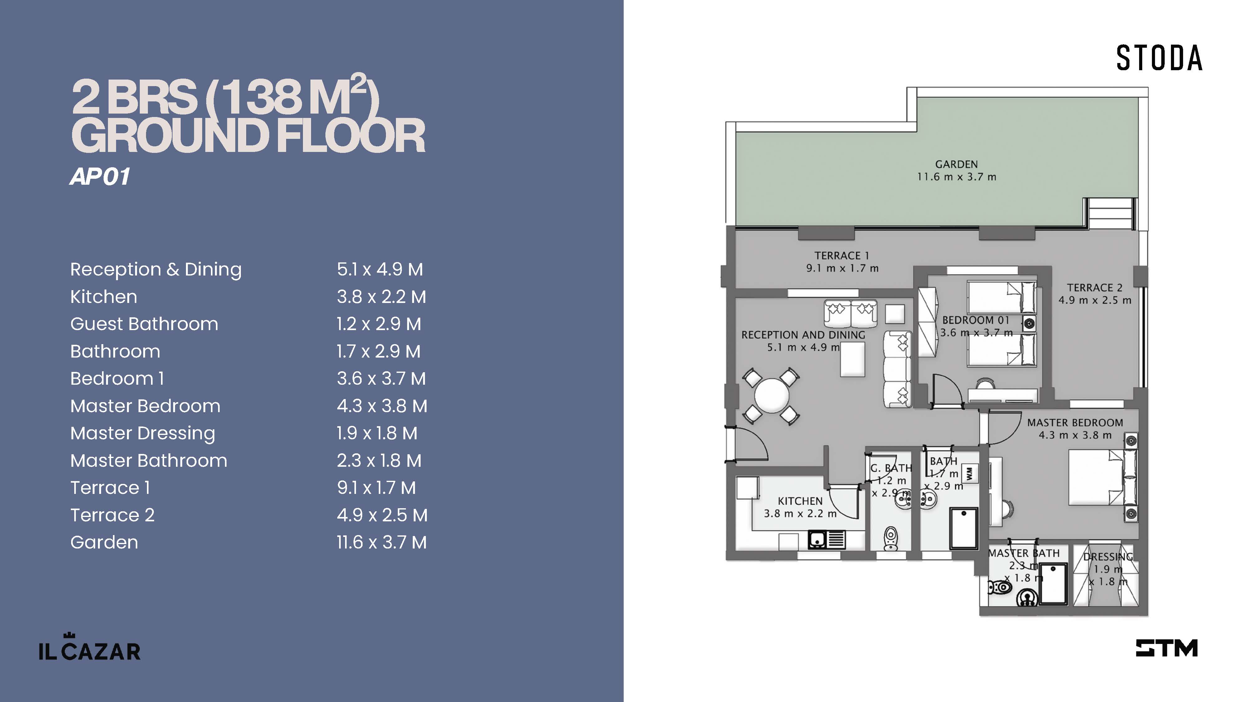 Floor plan for apartment at Stoda