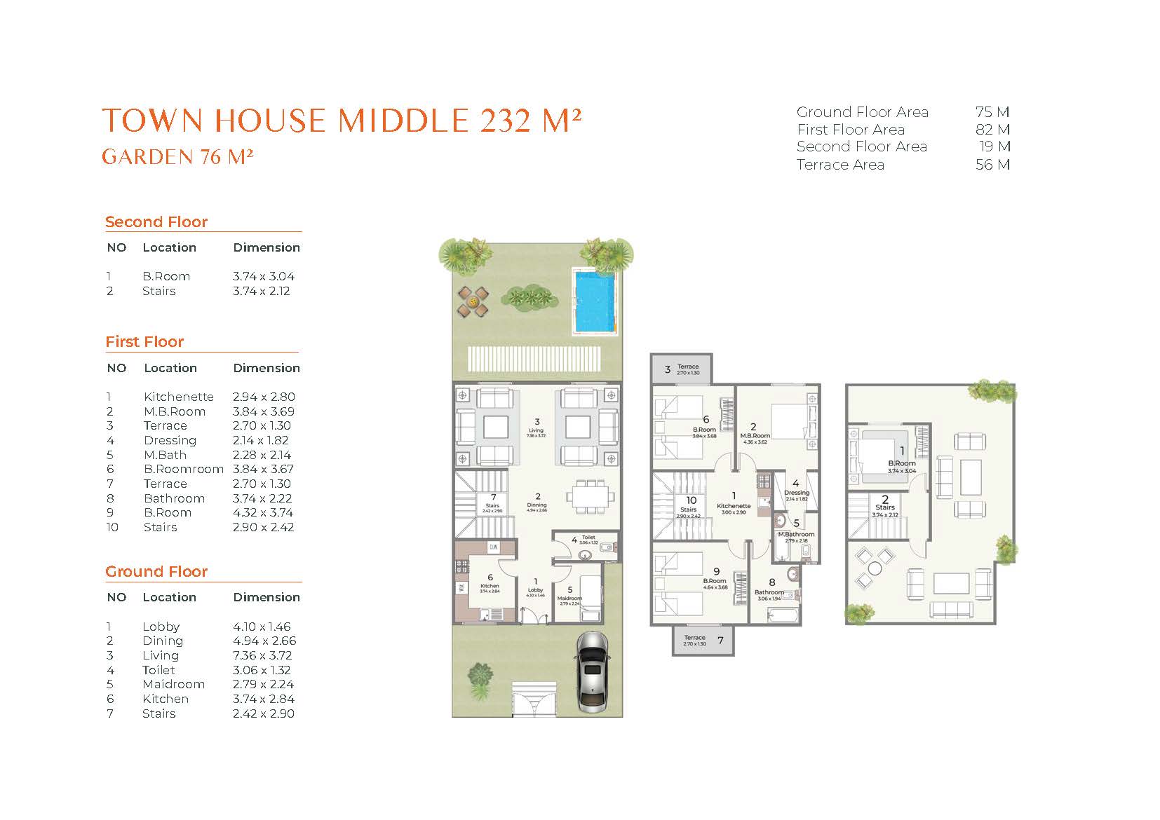 Floor plan for townhouse at Canyon8