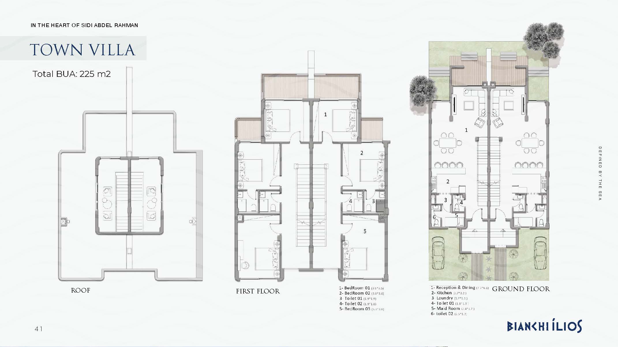Floor plan for townhouse at Bianchi Ilios