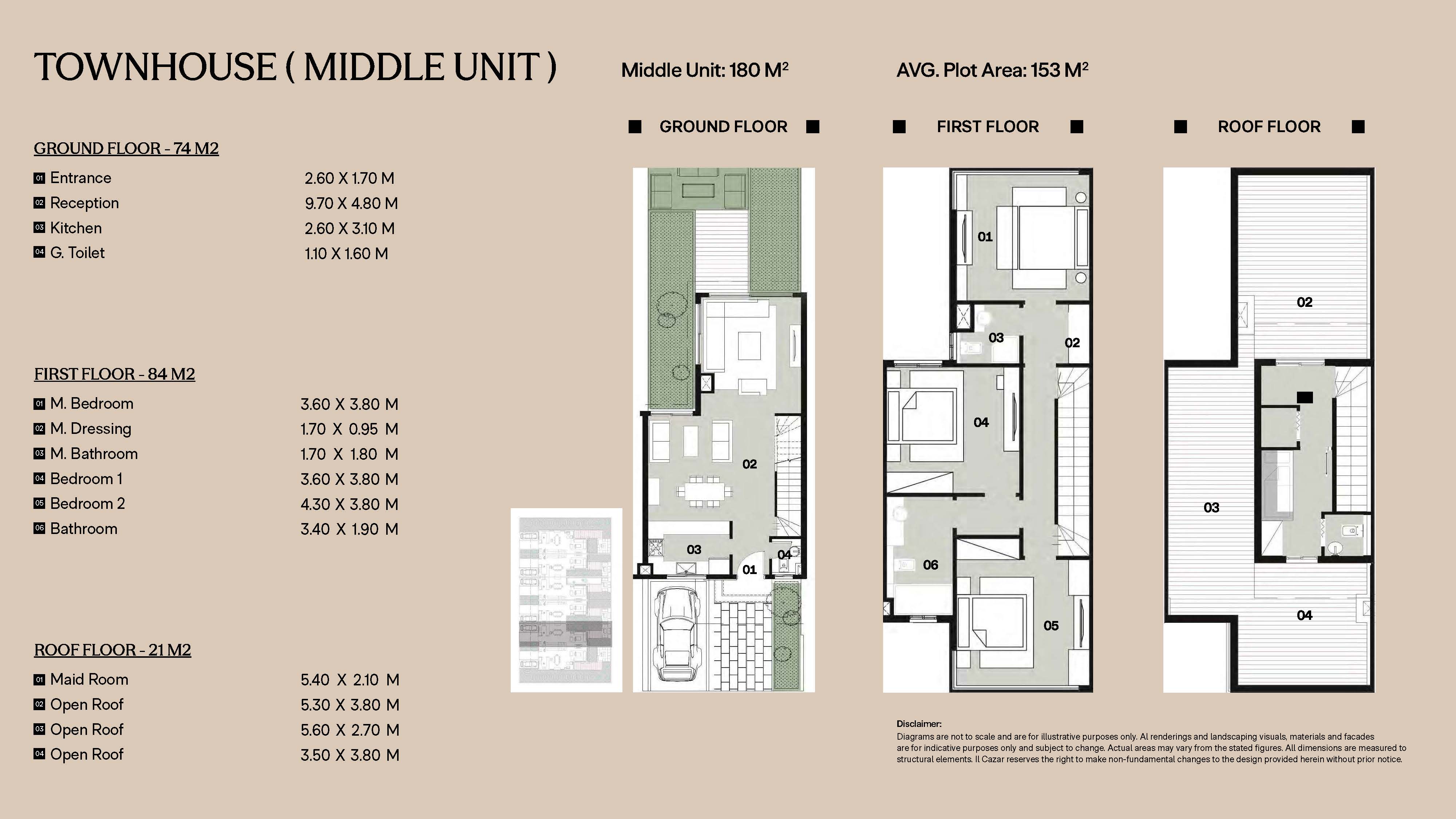 Floor plan for townhouse at VEA
