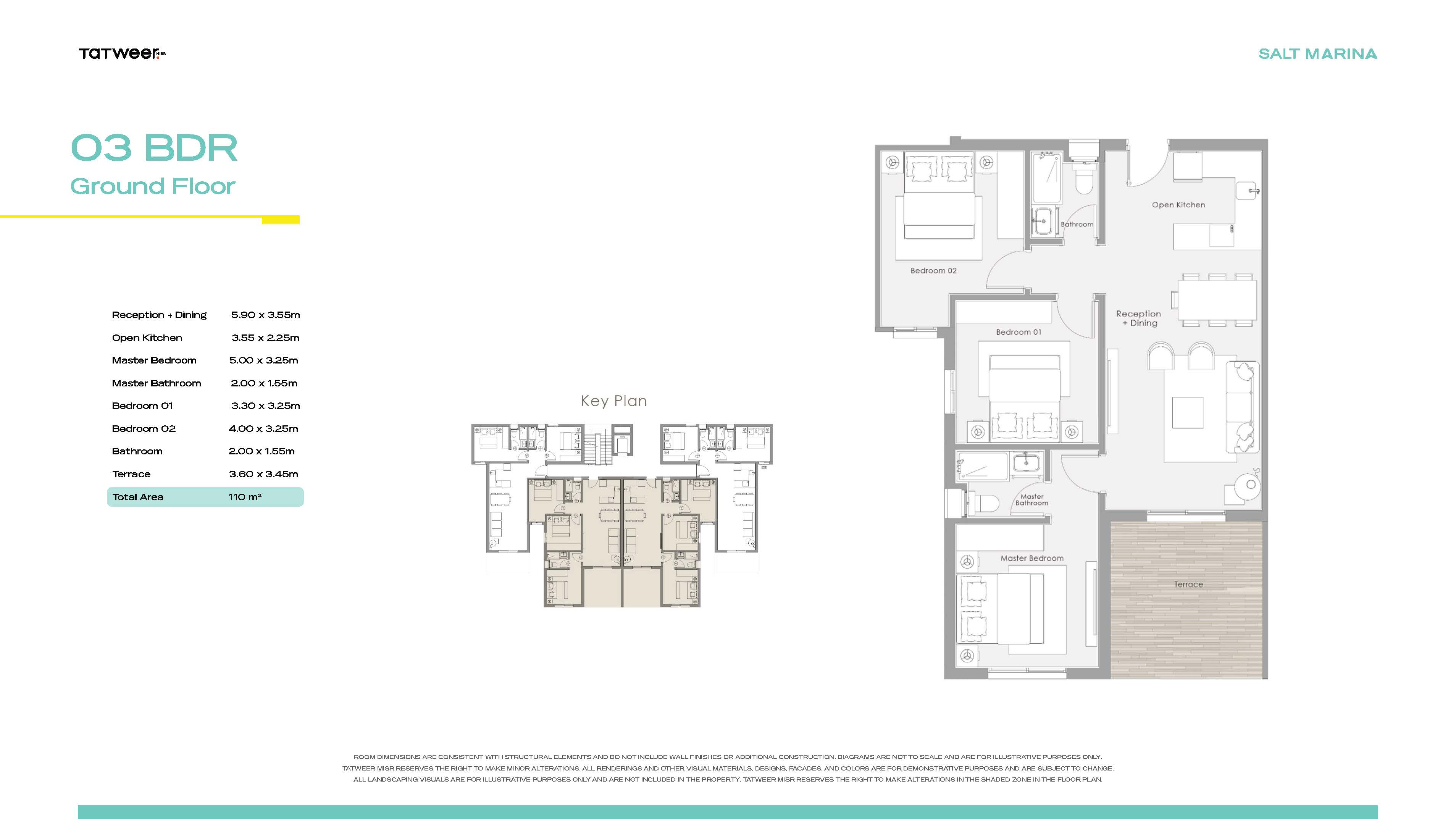 Floor plan for chalet at Salt Marina
