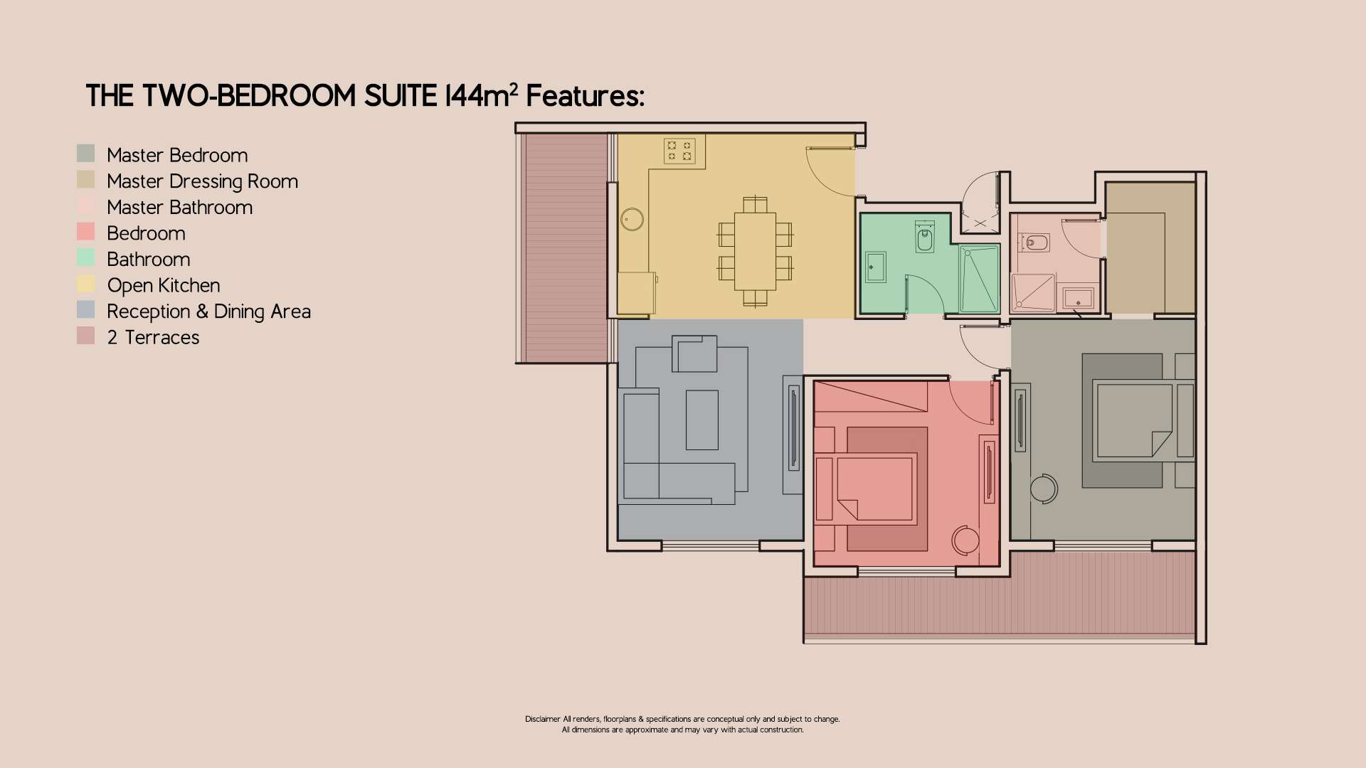 Floor plan for apartment at The Red Residence