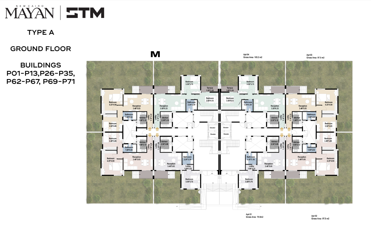 Floor plan for apartment at MAYAN