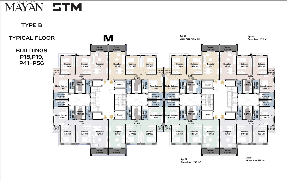 Floor plan for apartment at MAYAN