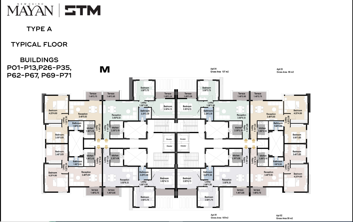 Floor plan for apartment at MAYAN