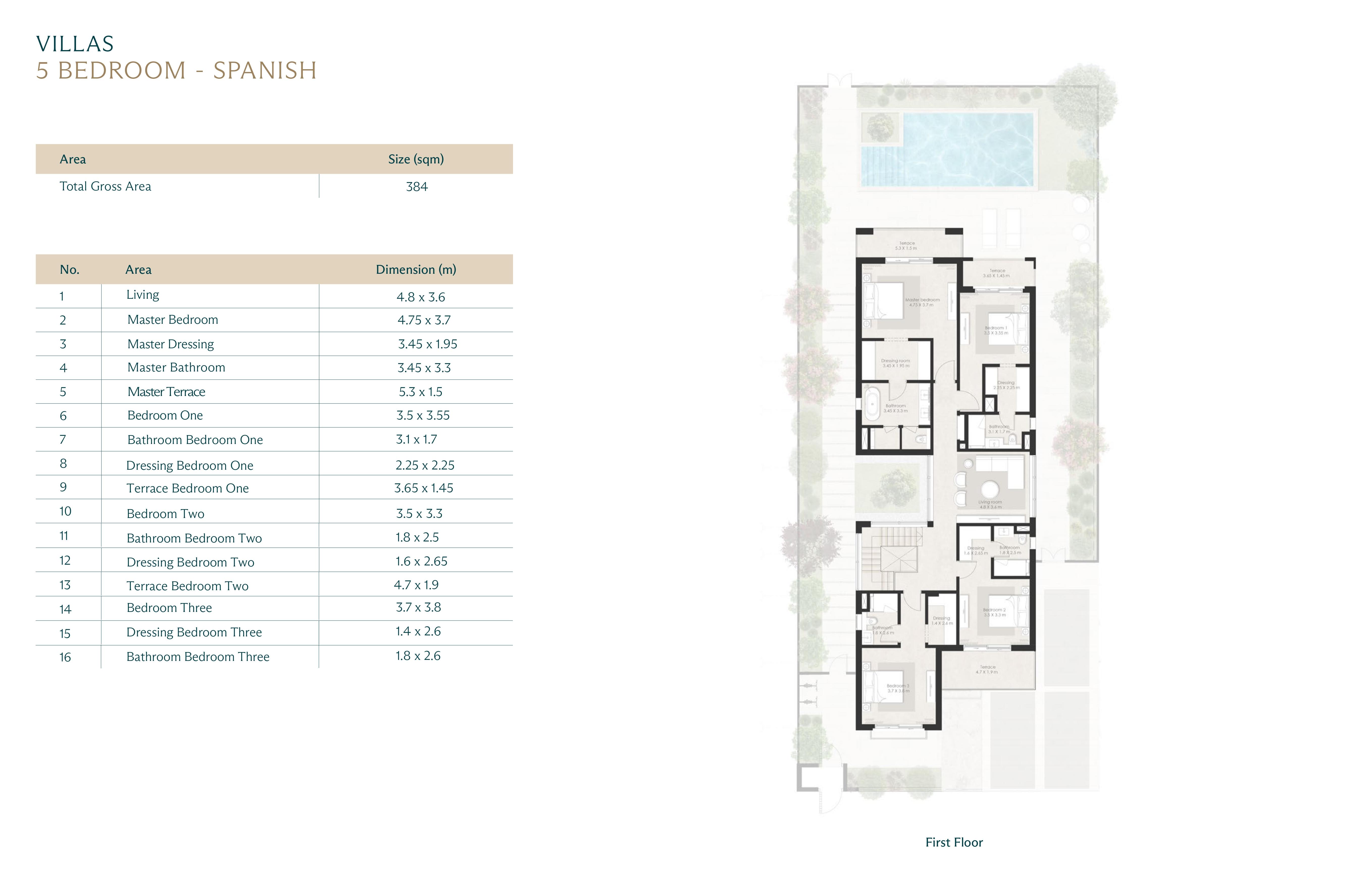 Floor plan for villa at Ras El Hekma Egypt