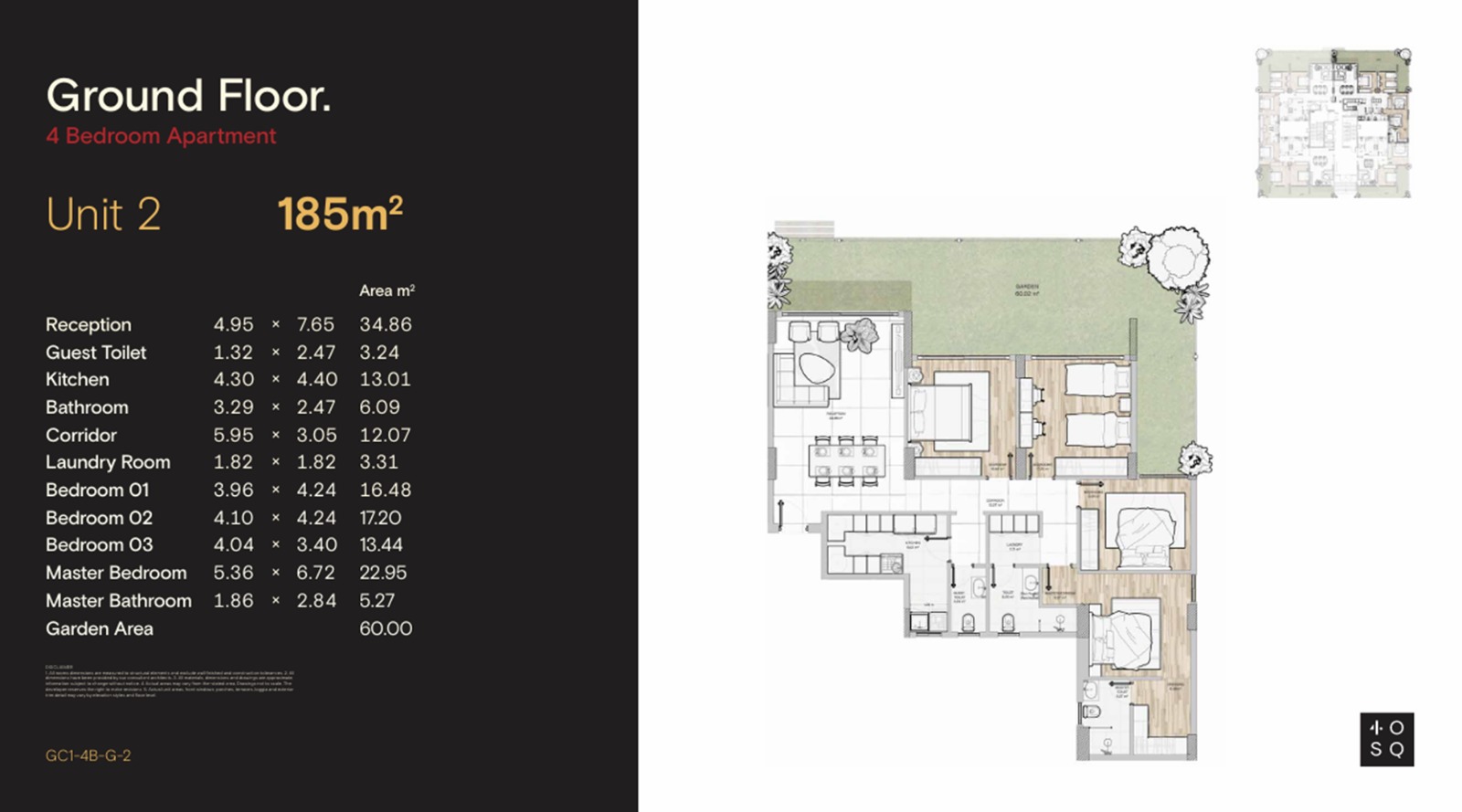 Floor plan for apartment at 40 Square