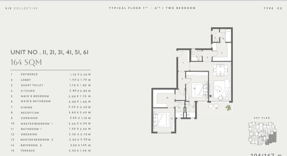 Floor plan for apartment at Vie Collective