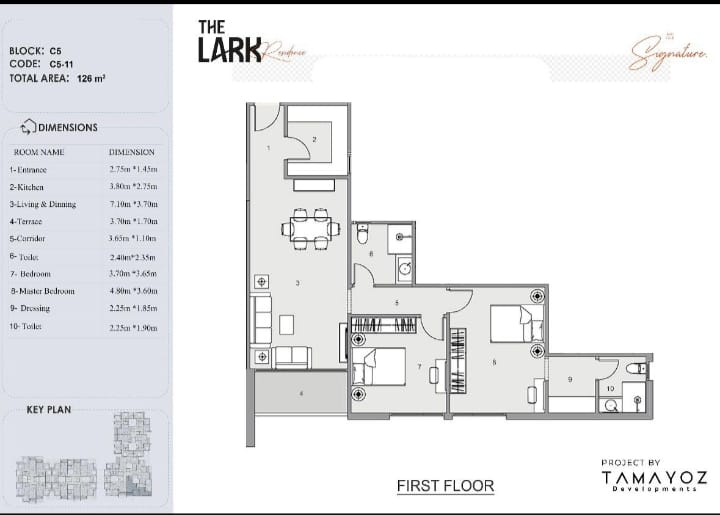 Floor plan for apartment at The Lark Residence