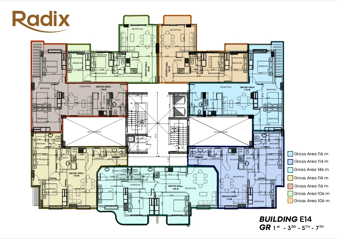 Floor plan for apartment at Ray Residence