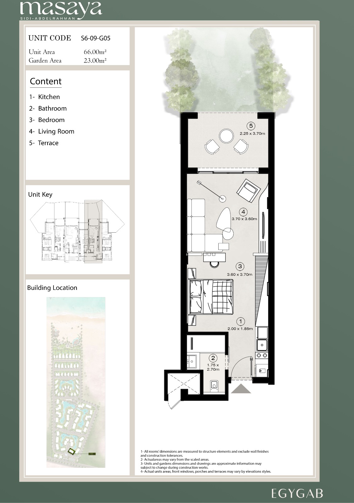 Floor plan for studio at Masaya