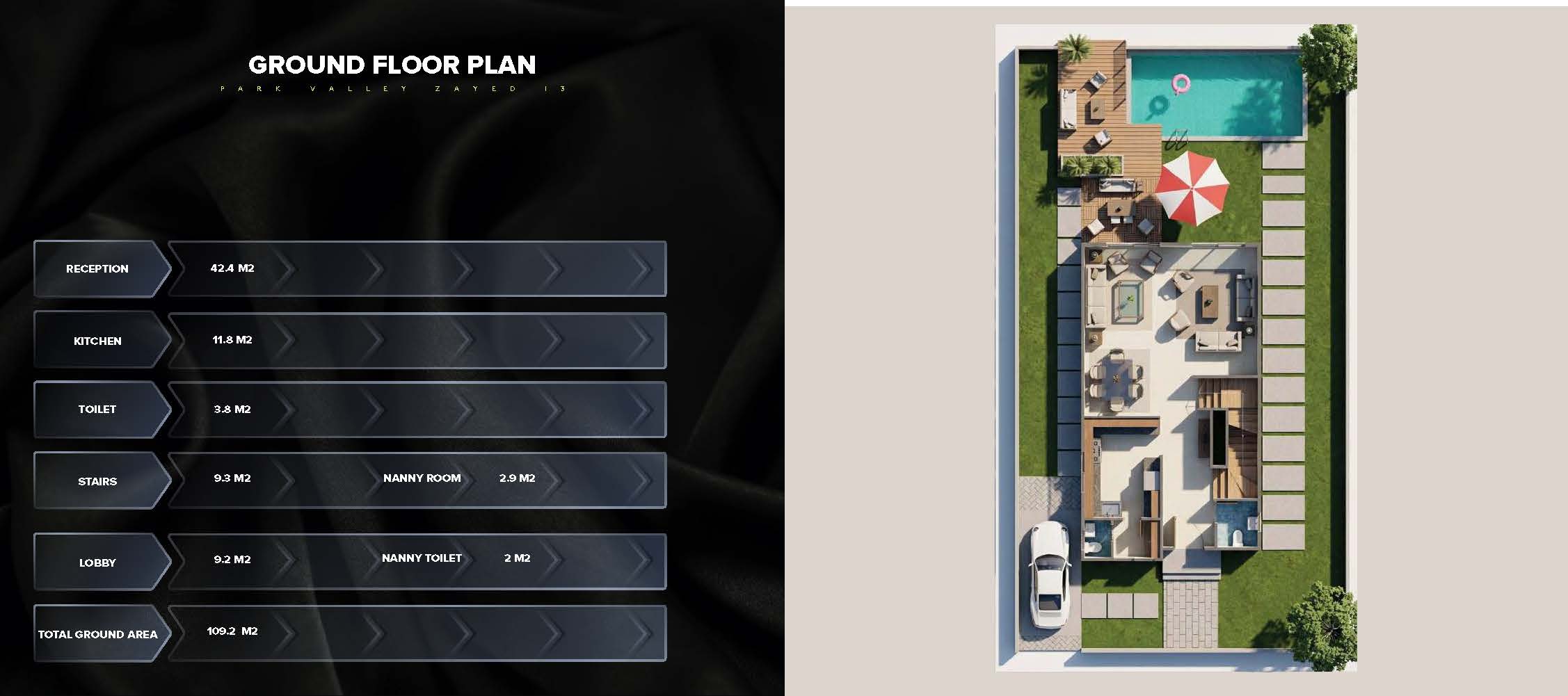 Floor plan for villa at Park Valley Zayed 13