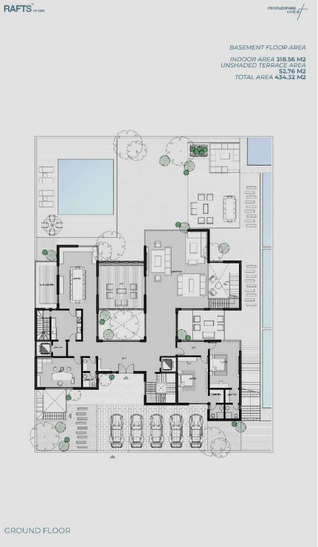 Floor plan for villa at Rafts