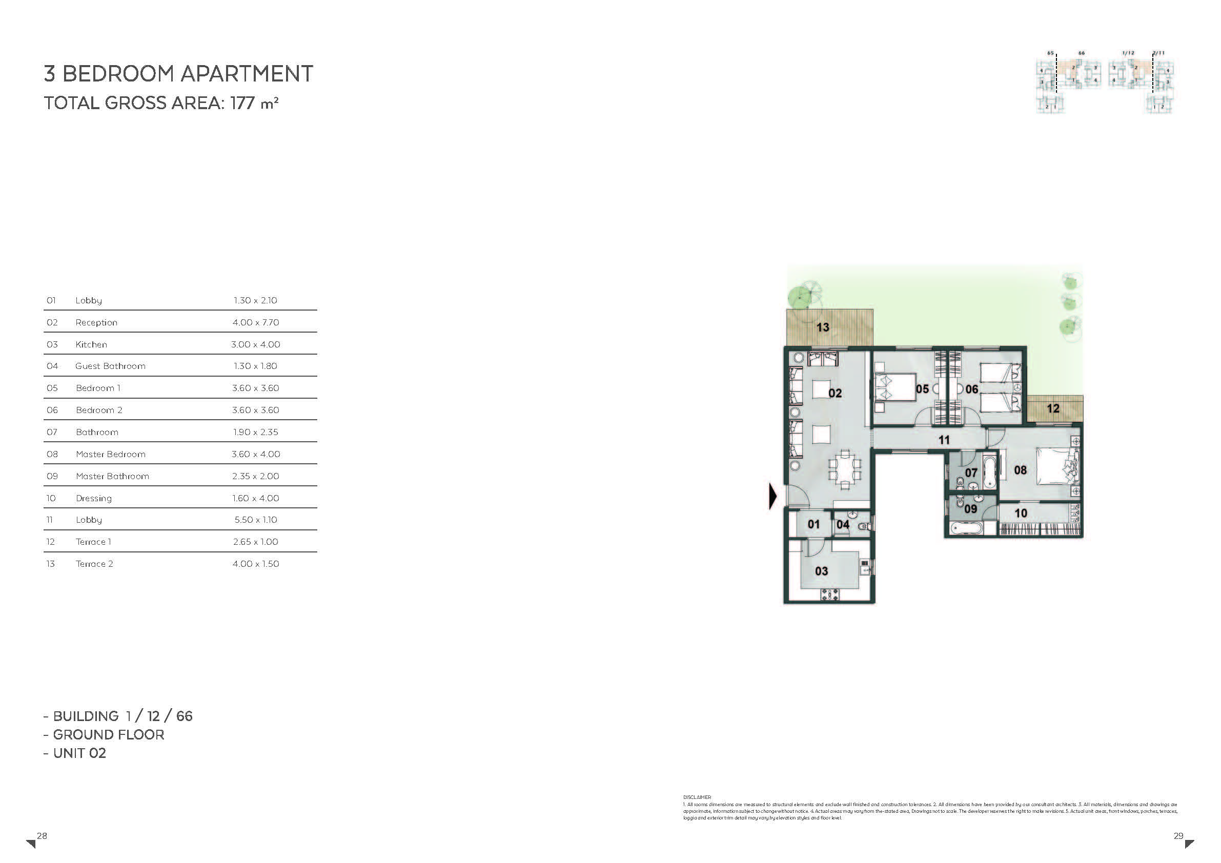 Floor plan for apartment at Vinci