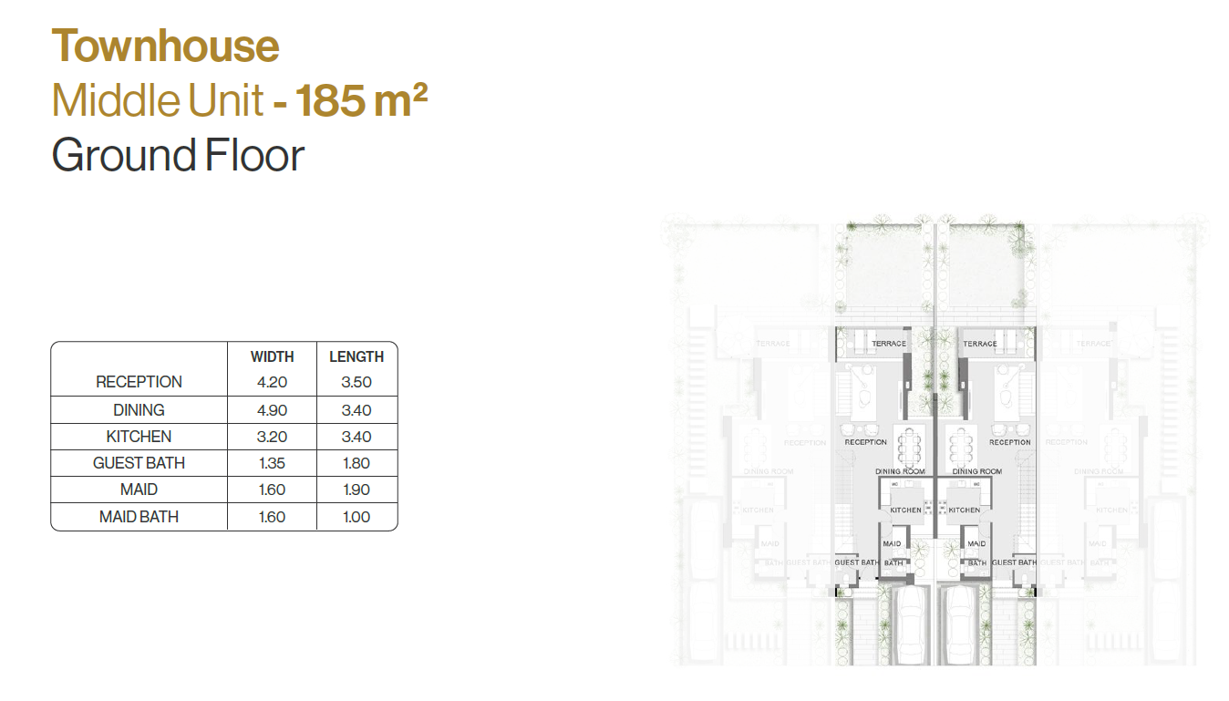 Floor plan for townhouse at Jirian - Nations of Sky