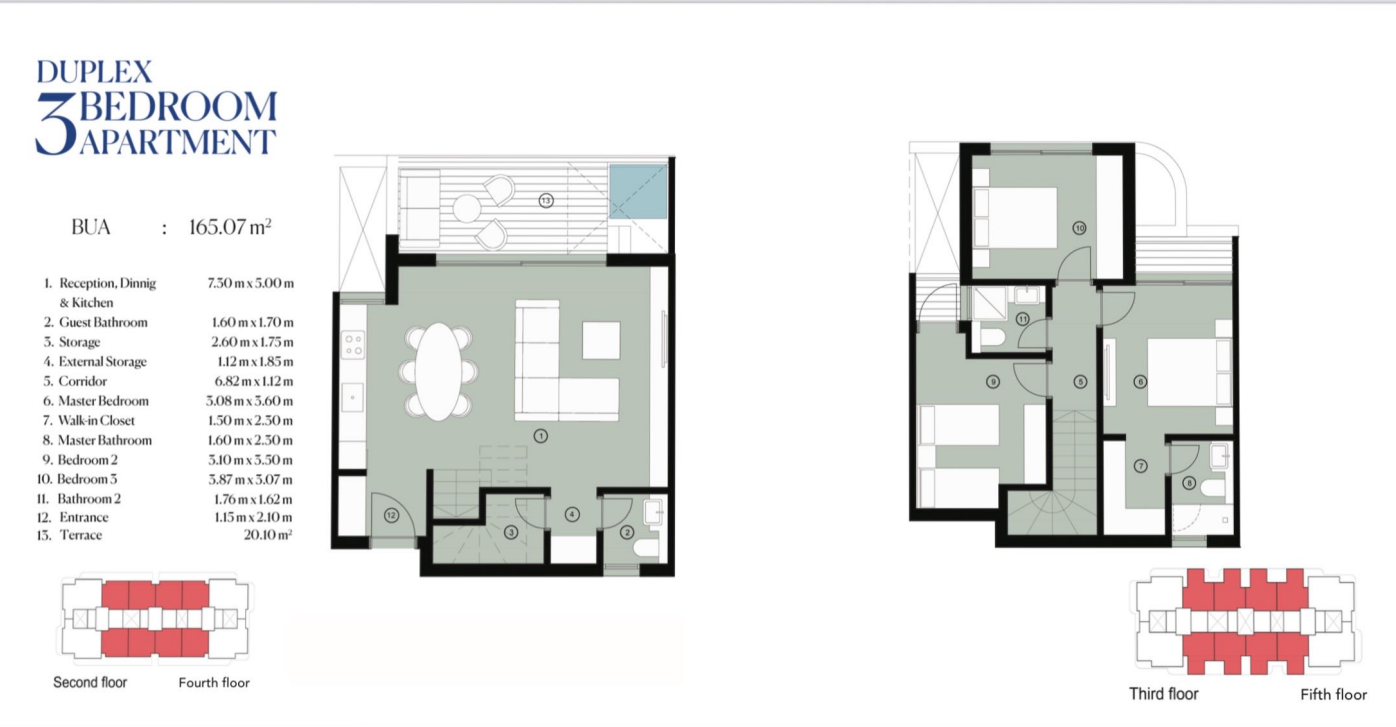Floor plan for duplex at Golf Town