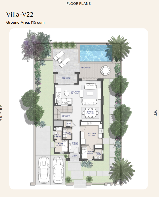 Floor plan for villa at Jade Hills - City Gate