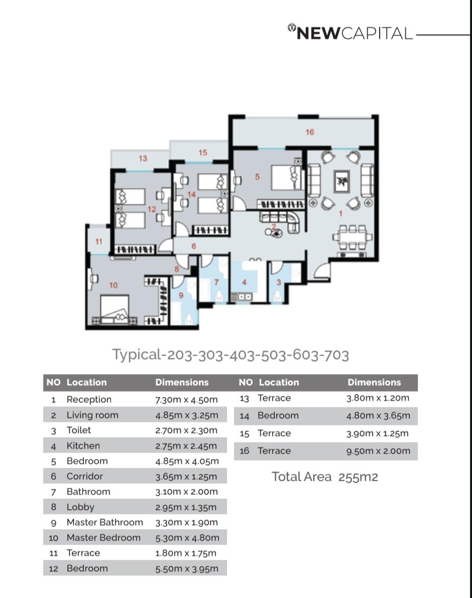 Floor plan for apartment at La Verde New Capital