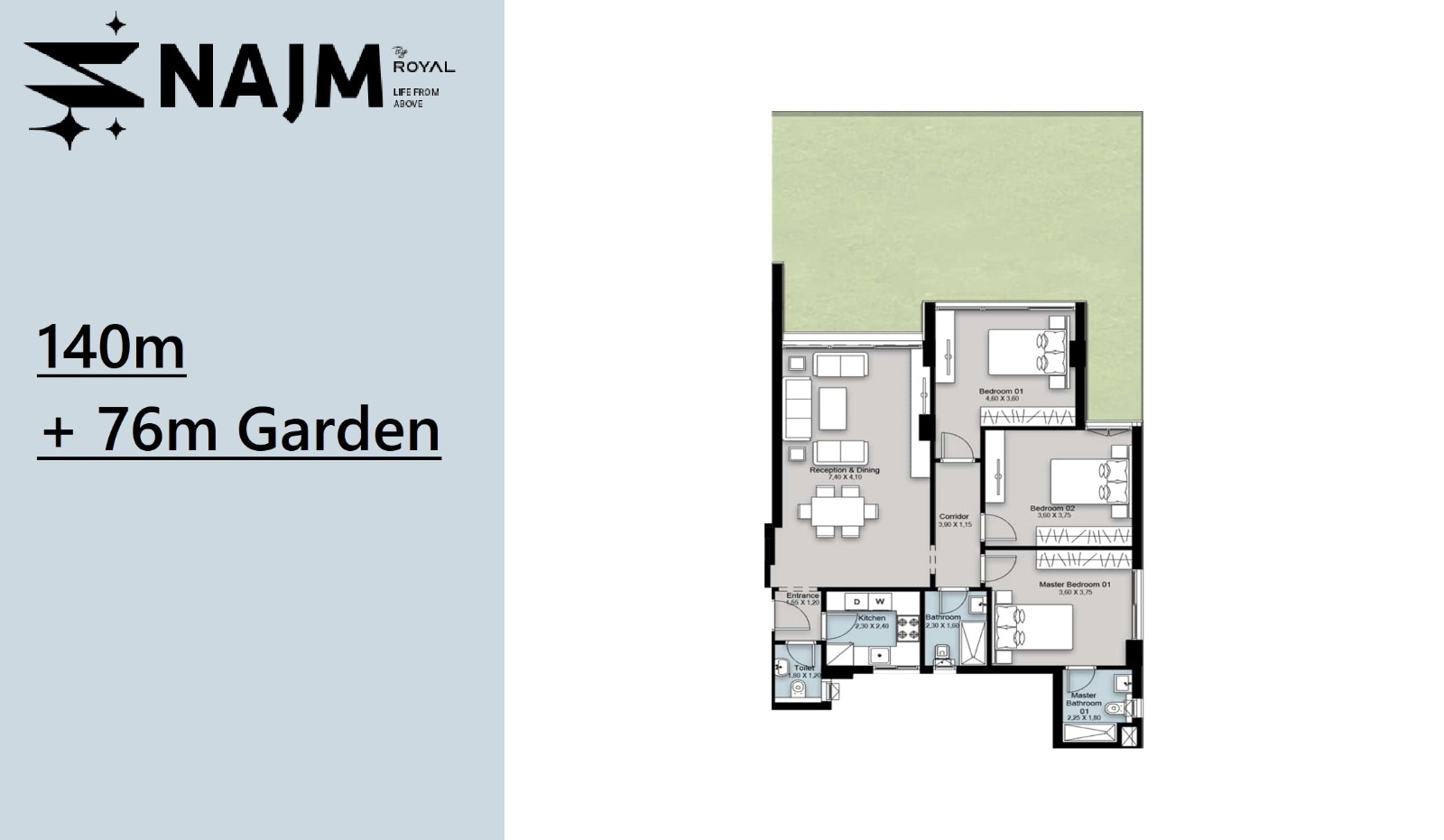 Floor plan for apartment at Najm
