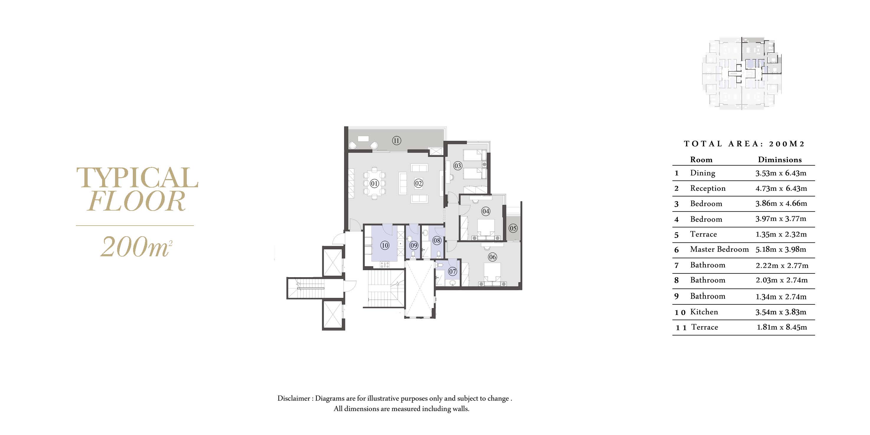 Floor plan for apartment at El Patio Oro -Phase 2