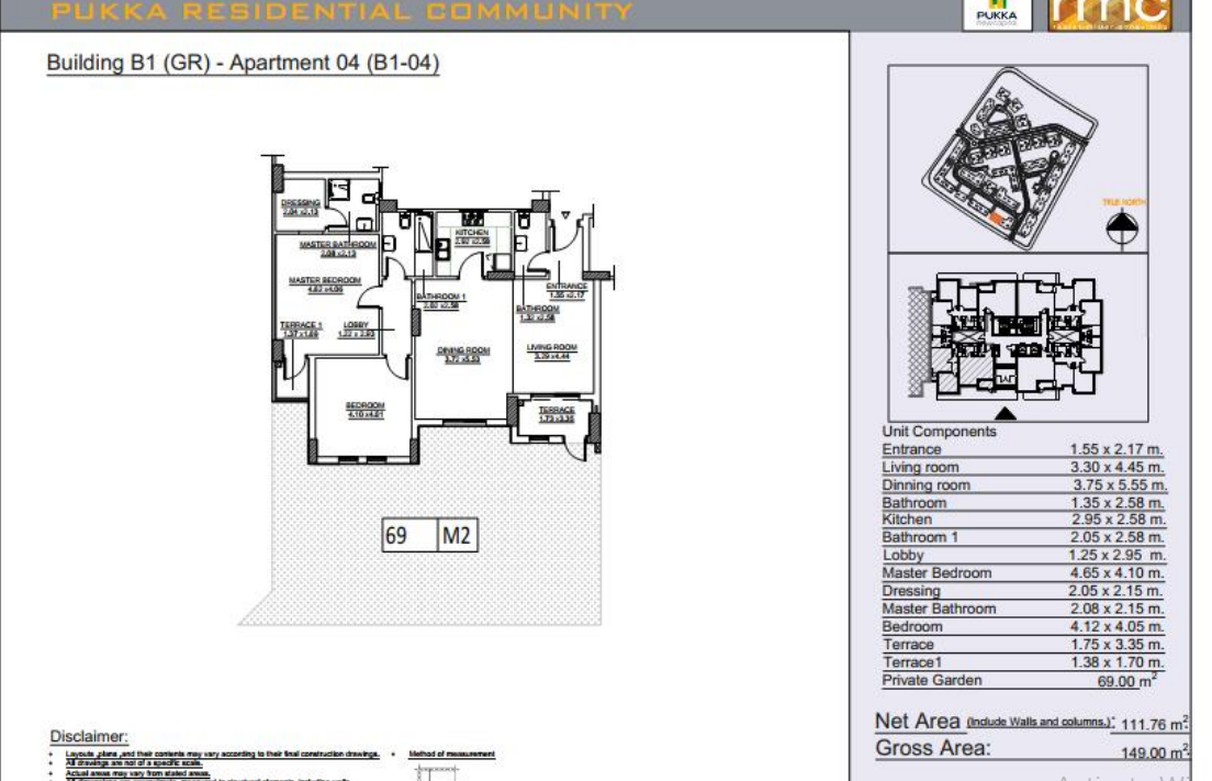 Floor plan for apartment at Pukka l