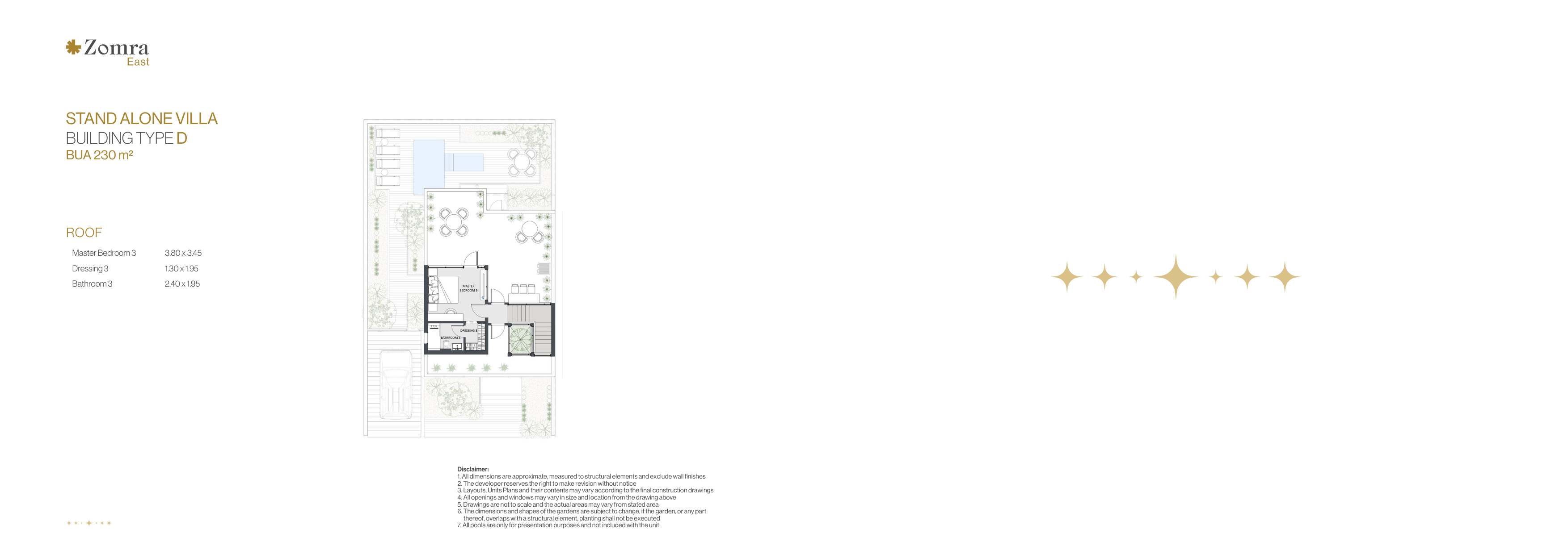 Floor plan for villa at Zomra East