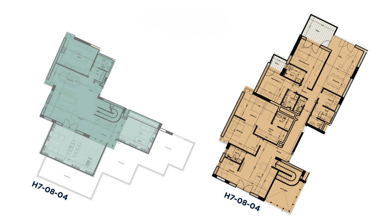 Floor plan for penthouse at 205 Arkan Palm
