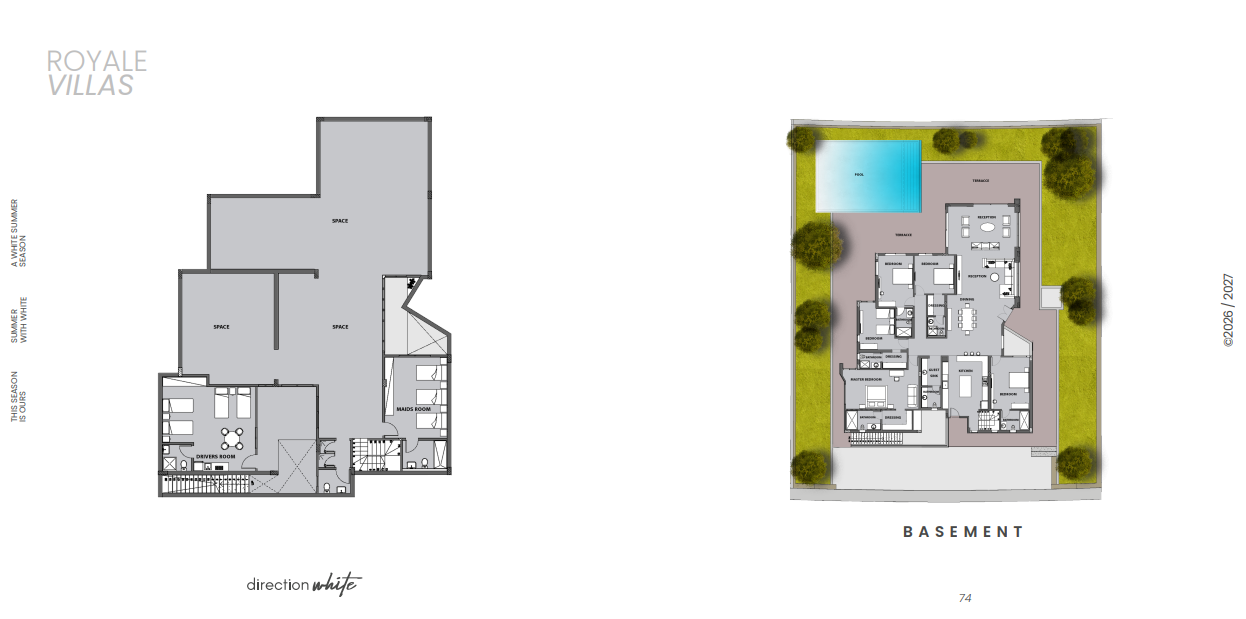 Floor plan for villa at Direction White