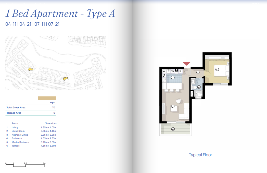Floor plan for apartment at Silversands