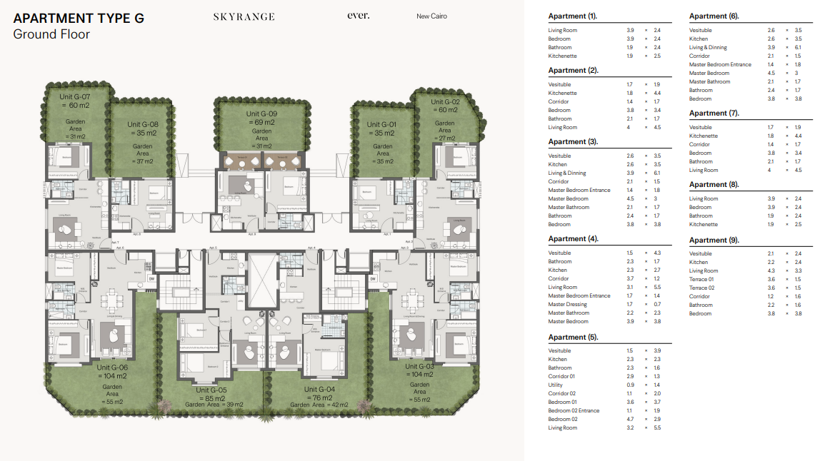 Floor plan for apartment at Ever New Cairo