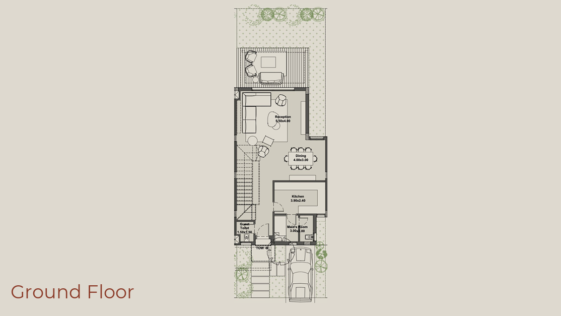 Floor plan for townhouse at ONS