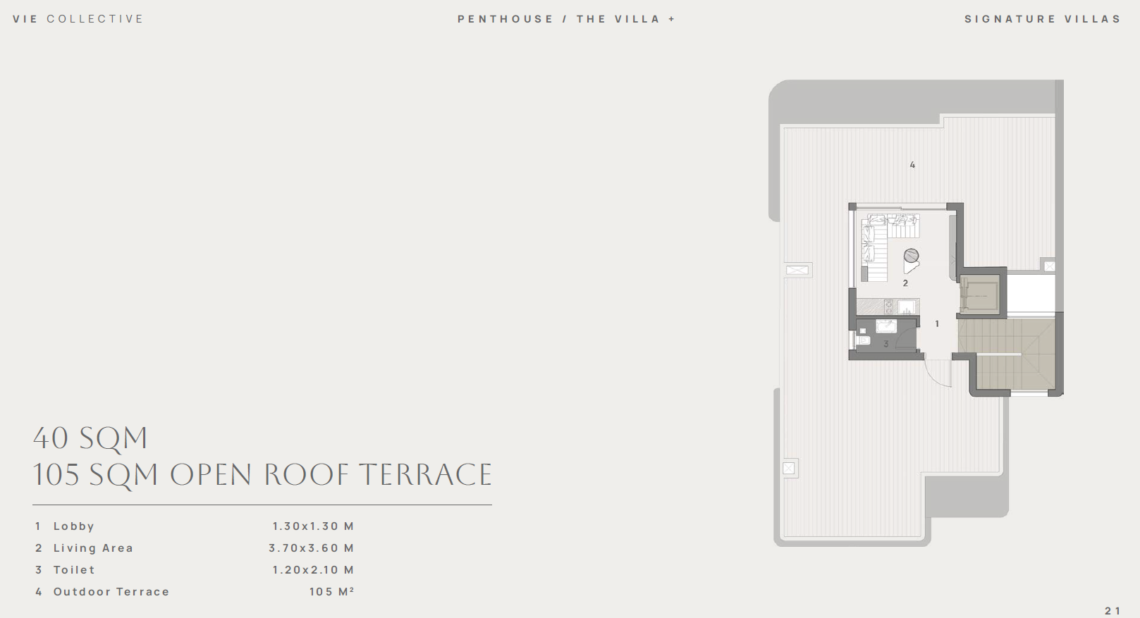 Floor plan for villa at Vie Collective