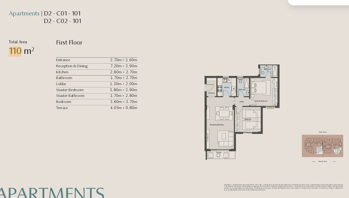 Floor plan for apartment at Vallis