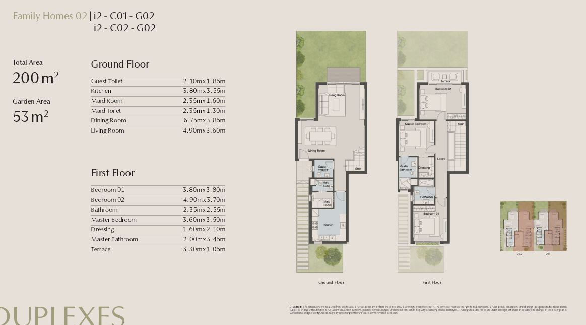 Floor plan for duplex at Vallis