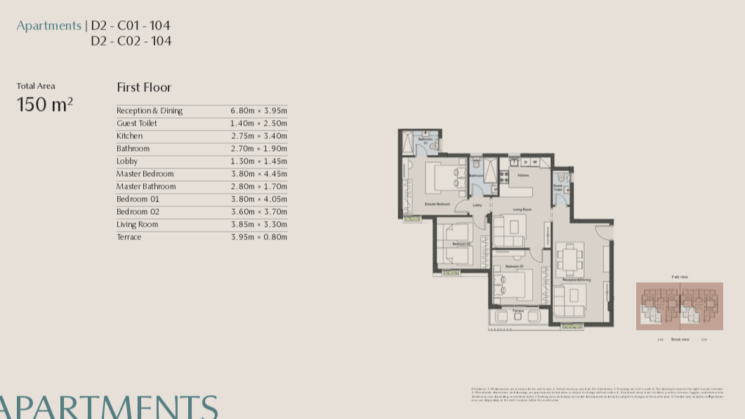 Floor plan for apartment at Vallis
