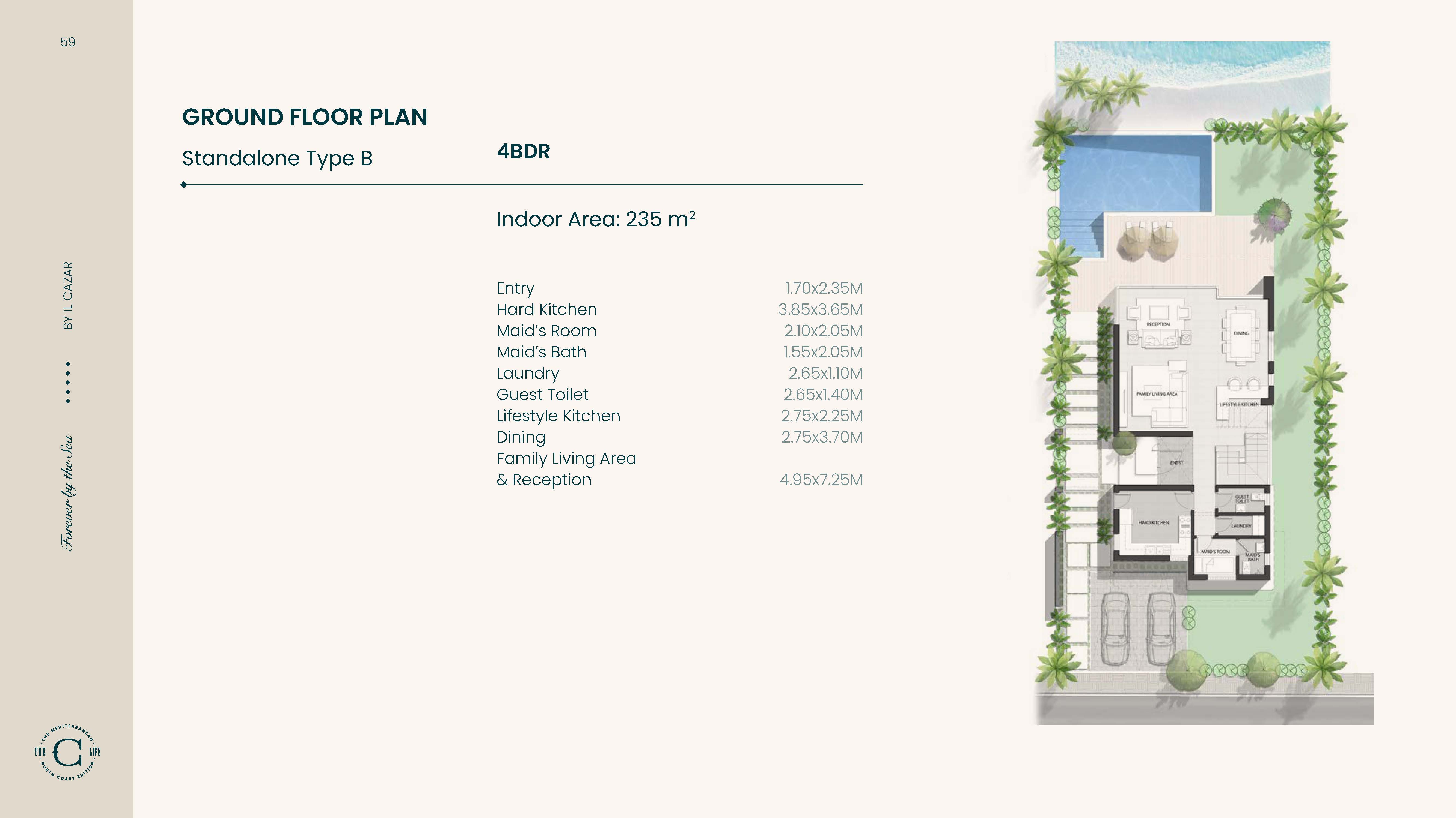 Floor plan for villa at C North