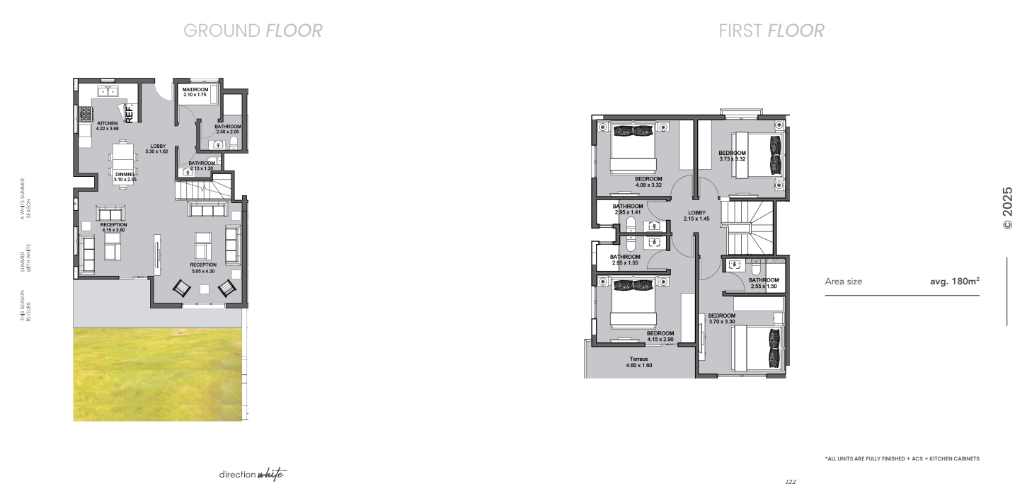 Floor plan for townhouse at Direction White