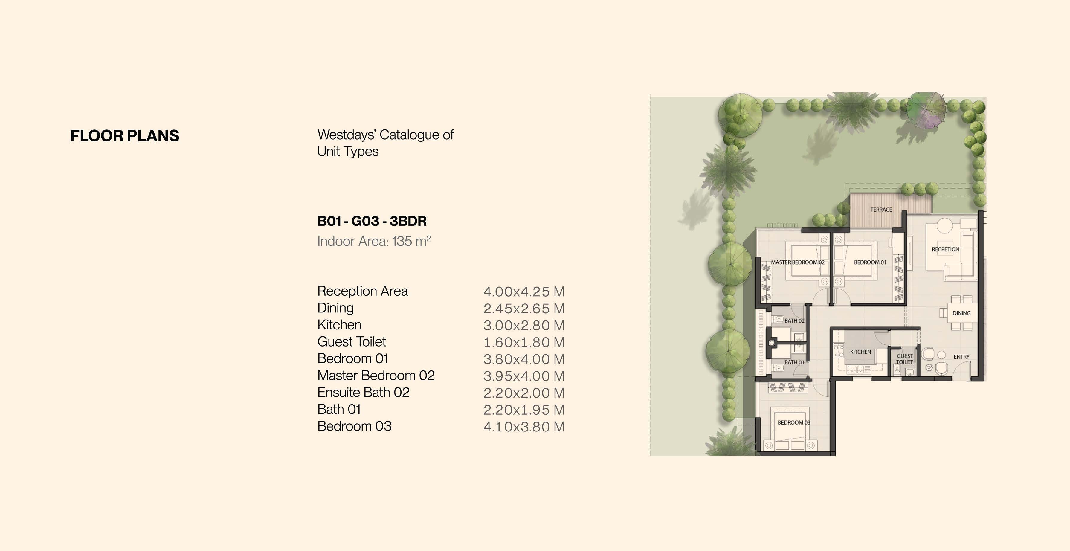 Floor plan for apartment at Westdays