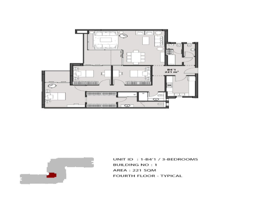 Floor plan for apartment at The View Waterway