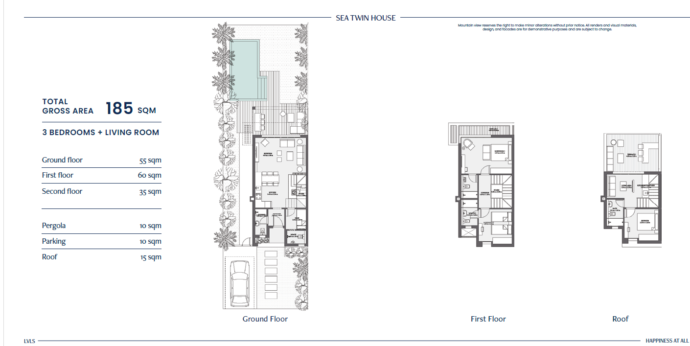 Floor plan for townhouse at LVLS Mountain View