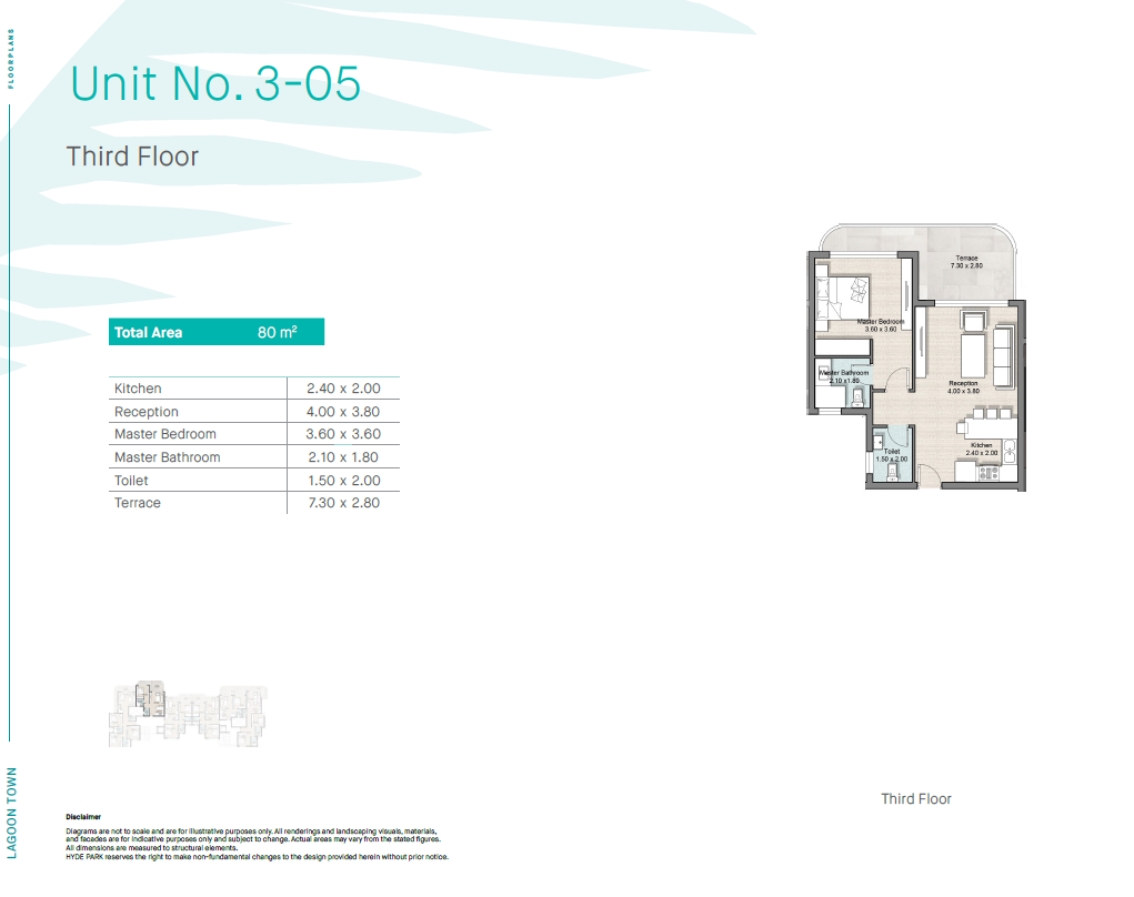 Floor plan for apartment at Hyde Park North - Seashore