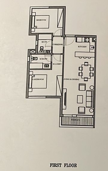 Floor plan for chalet at Plage