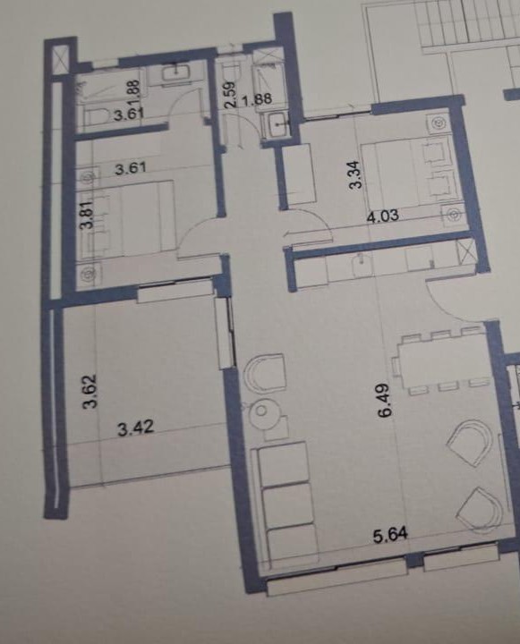 Floor plan for chalet at Salt