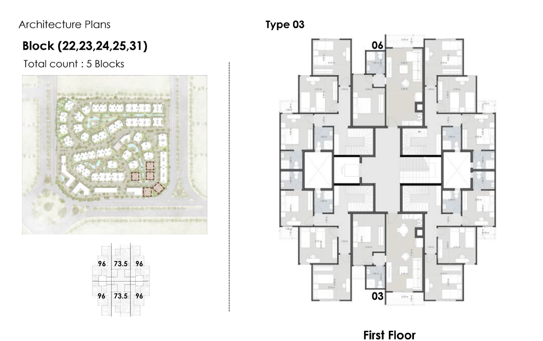 Floor plan for apartment at Vida Residence