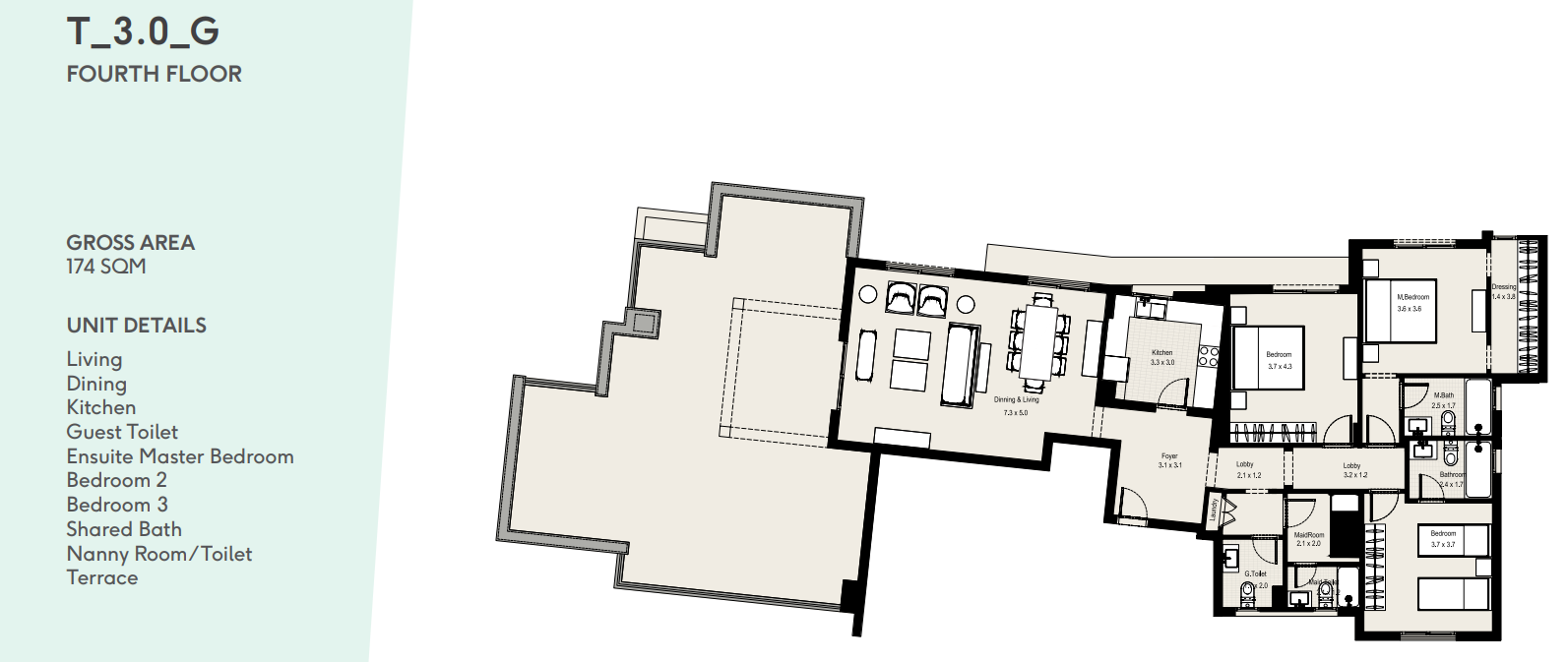 Floor plan for apartment at D Parks New Cairo